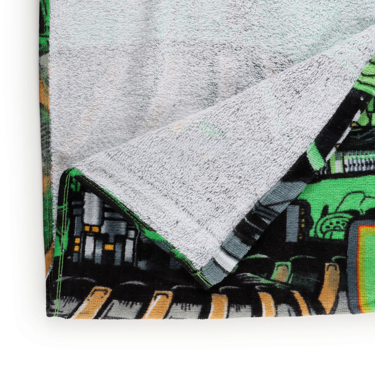 KAPUZENBADETUCH MONSTER JAM 130/56 cm  - Grün, Basics, Textil (130/56cm)