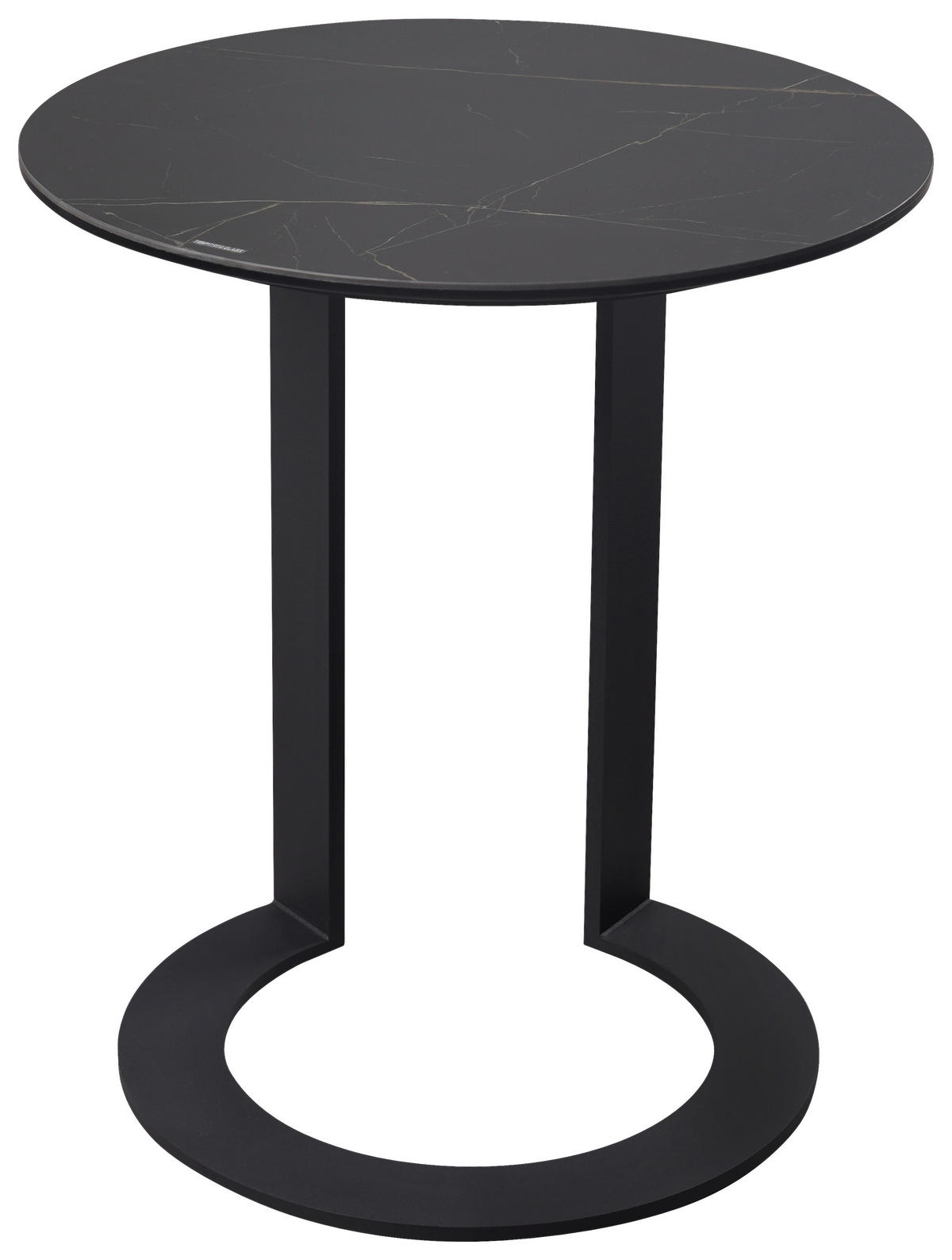 BEISTELLTISCH 48/48/55 cm Schwarz rund  - Schwarz, Design, Glas/Keramik (48/48/55cm) - Dieter Knoll