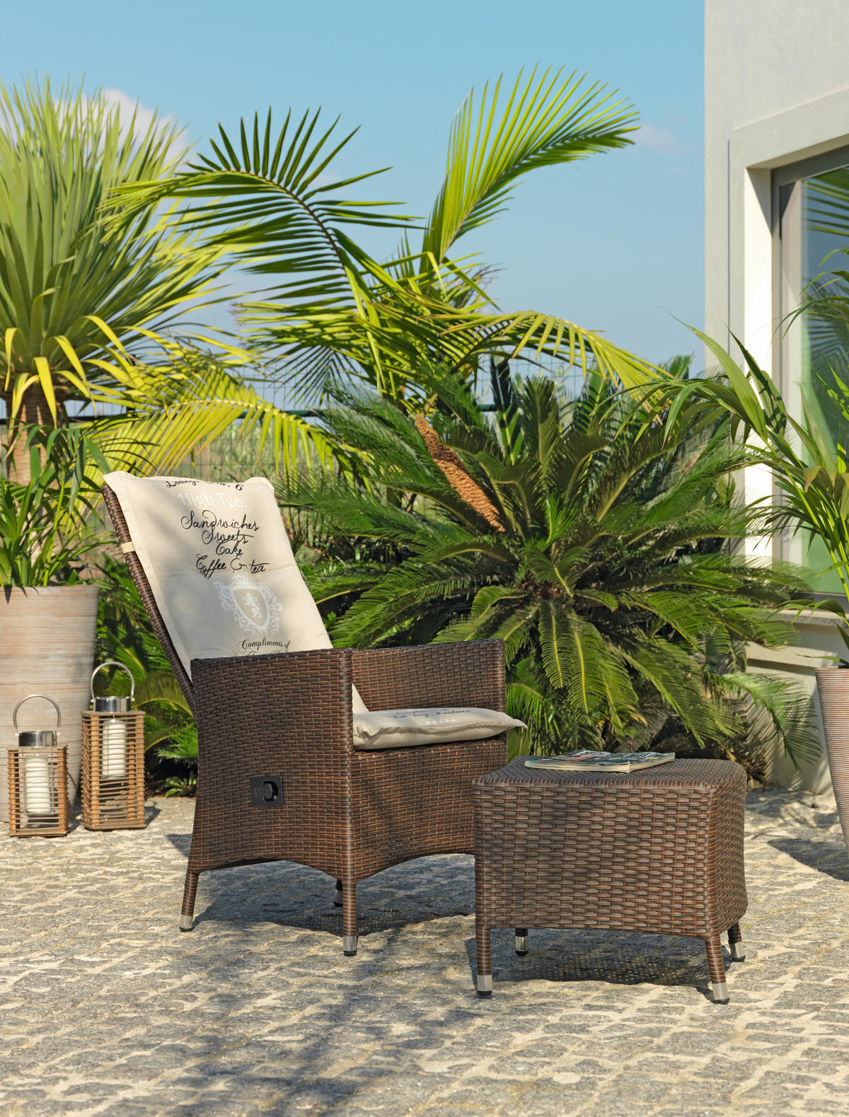 JASTUK ZA STOLICU SA NASLONOM  50/7/120 cm    - prirodna boja, Dizajnerski, tekstil (50/7/120cm) - Ambia Garden