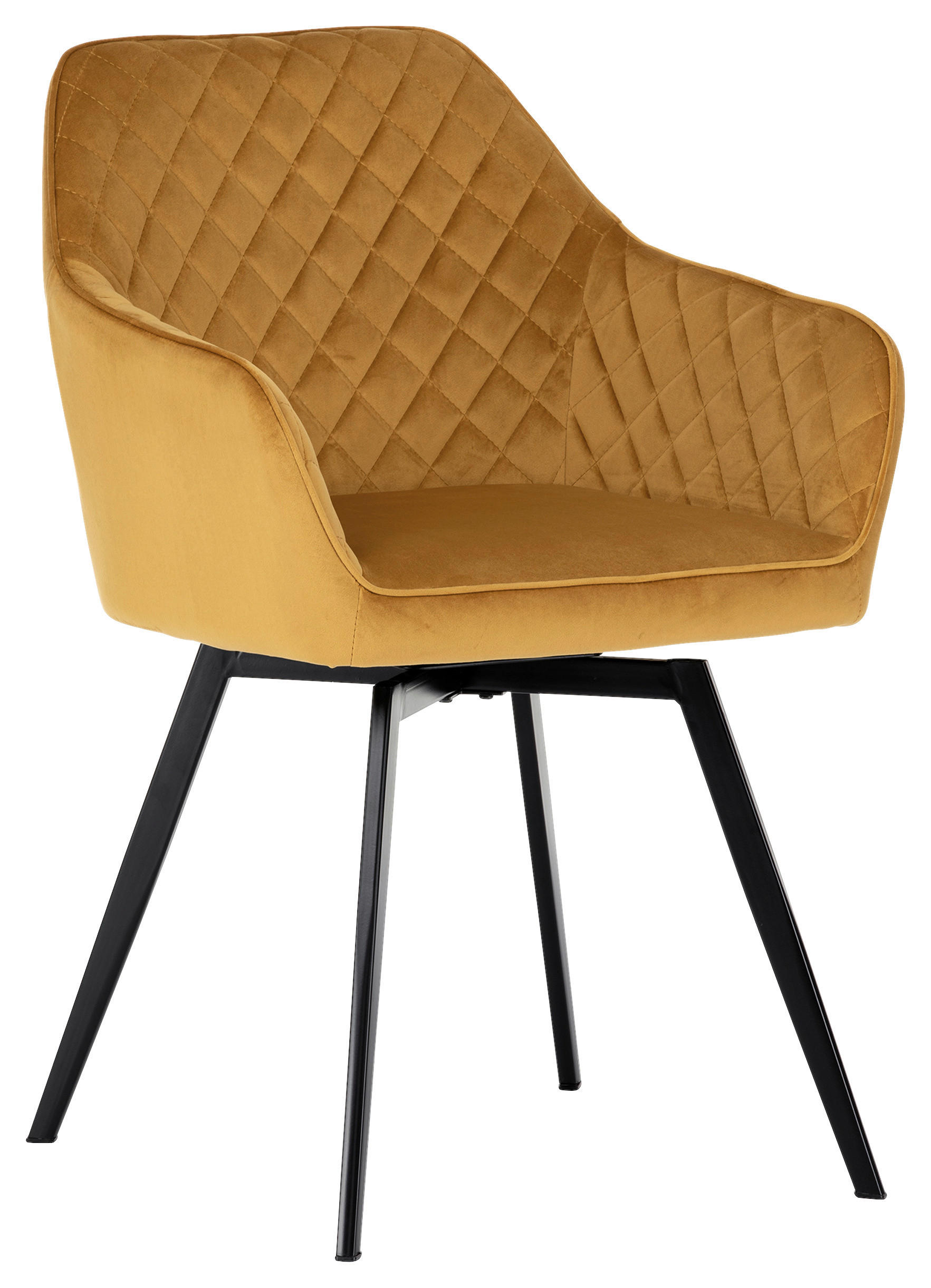 STOLIČKA, 57/84/61 cm - čierna/žltá, Basics, kov/textil (57/84/61cm) - Voleo