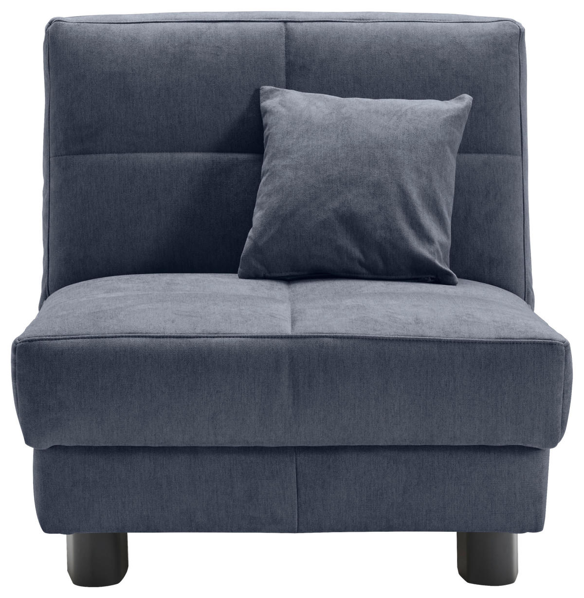 SCHLAFSESSEL Mikrovelours Dunkelblau    - Schwarz/Dunkelblau, KONVENTIONELL, Textil/Metall (85/85/100cm) - Carryhome