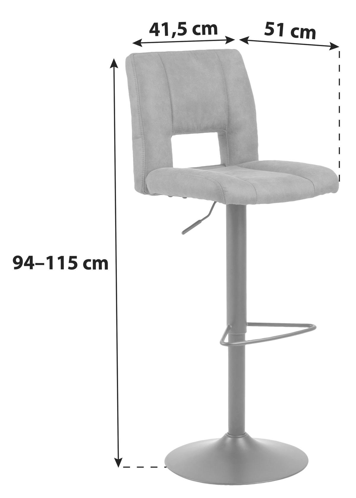 BARSKI STOL, svetlo rjava  - svetlo rjava/črna, Design, kovina/tekstil (41,5/94-115/52cm) - Hom`in
