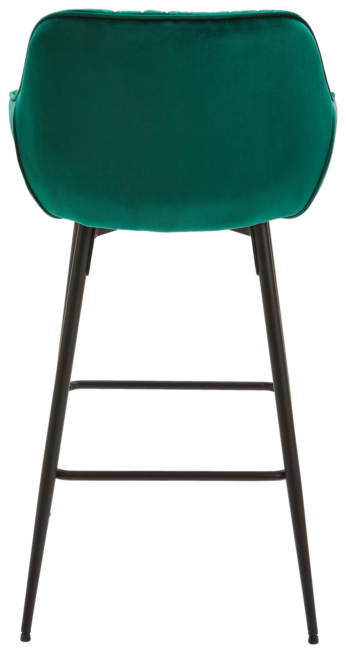 BARHOCKER in Holz, Metall, Textil Grün, Schwarz  - Schwarz/Grün, Modern, Holz/Textil (55/105/57cm) - Livetastic