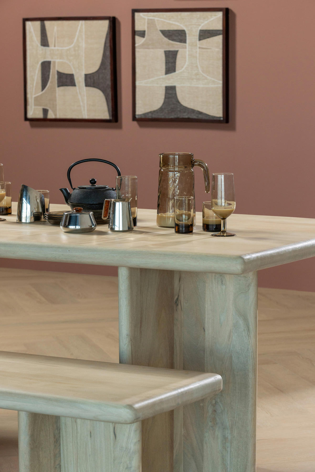 ESSTISCH 220/90/76 cm Echtholz  Holz in verschiedenen Größen erhältlich rechteckig Naturfarben  - Naturfarben, MODERN, Holz (220/90/76cm) - Livetastic