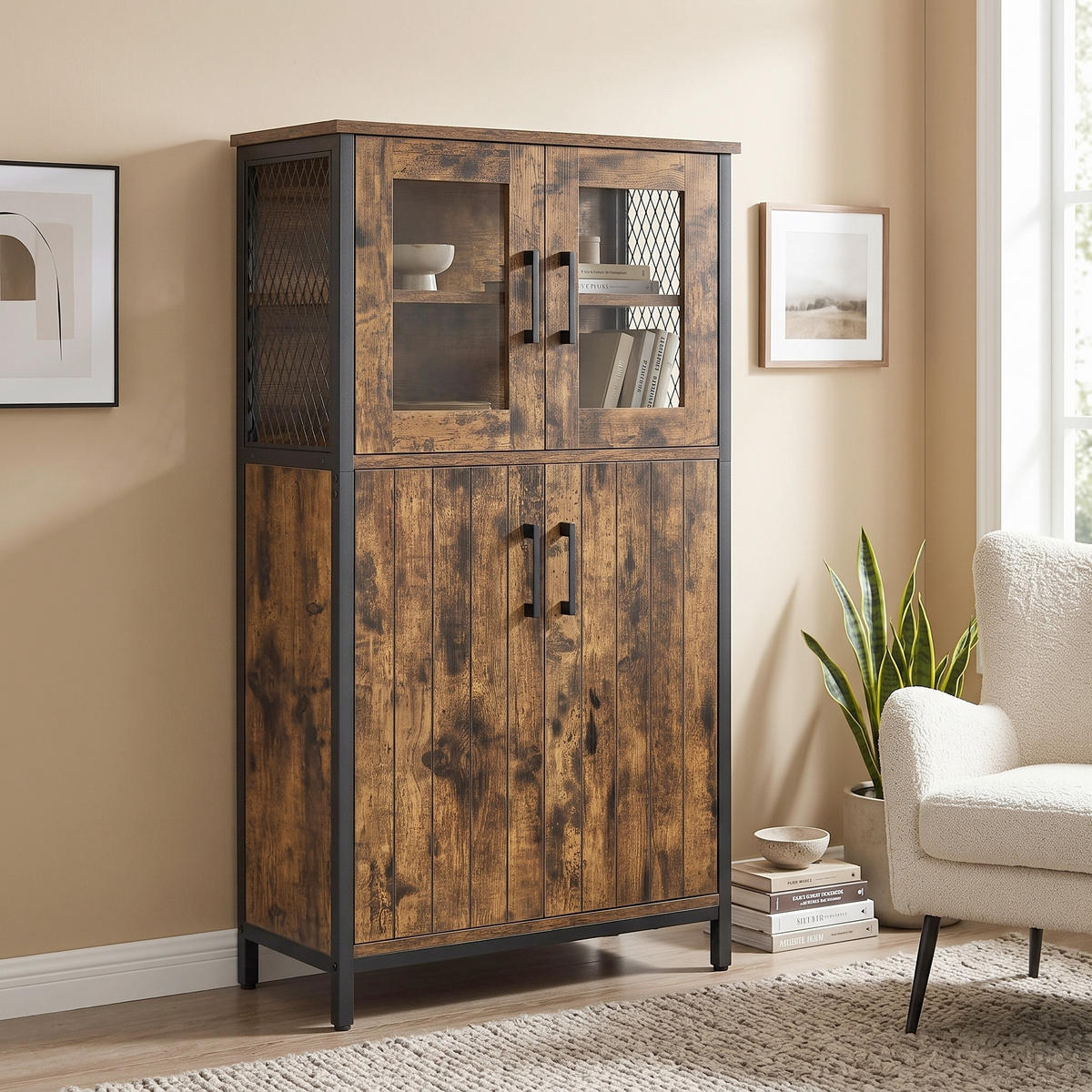 HIGHBOARD  60/108/30 cm  - Dunkelbraun/Schwarz, Trend, Holzwerkstoff (60/108/30cm) - MID.YOU