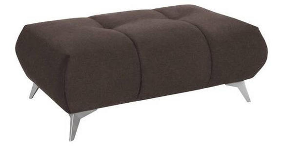 HOCKER in Textil Braun  - Edelstahlfarben/Braun, Design, Textil/Metall (120/43/70cm) - Hom`in