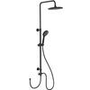 ÜBERKOPFBRAUSESET  - Schwarz, Basics, Metall (22,5/75-120/27cm) - Wenko