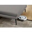 ECKSOFA in Echtleder Silberfarben  310/180 cm  - Silberfarben/Schwarz, Design, Leder/Metall (310/180cm) - Dieter Knoll