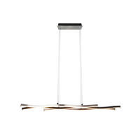 LED-PENDELLEUCHTE  107,5/150/15,5 cm   - Schwarz/Alufarben, Design, Metall (107,5/150/15,5cm) - Trio Leuchten