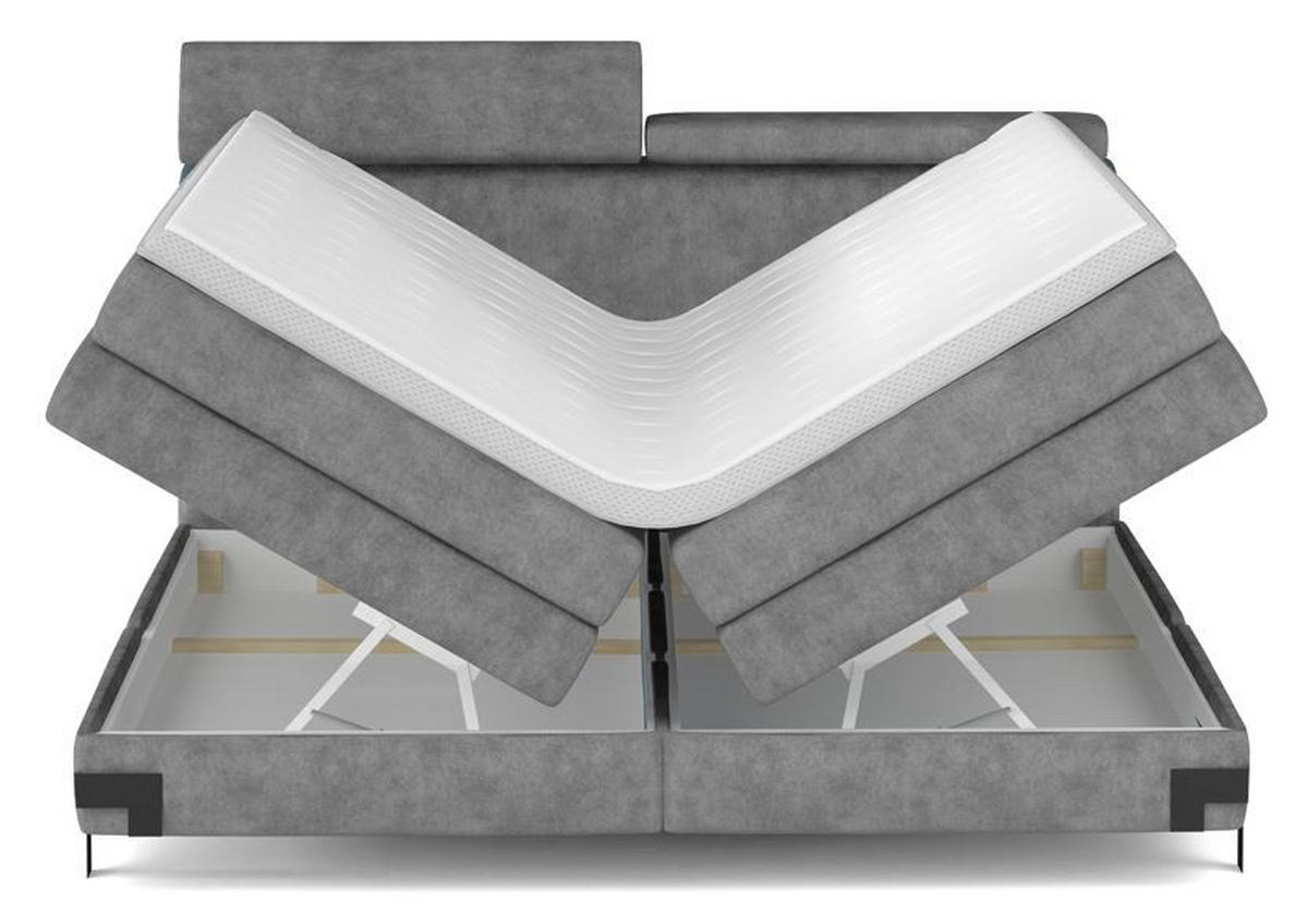 PAT BOXSPRING  antracit  - antracit/negru, Modern, lemn/textil (184/108-119/229cm) - Esposa