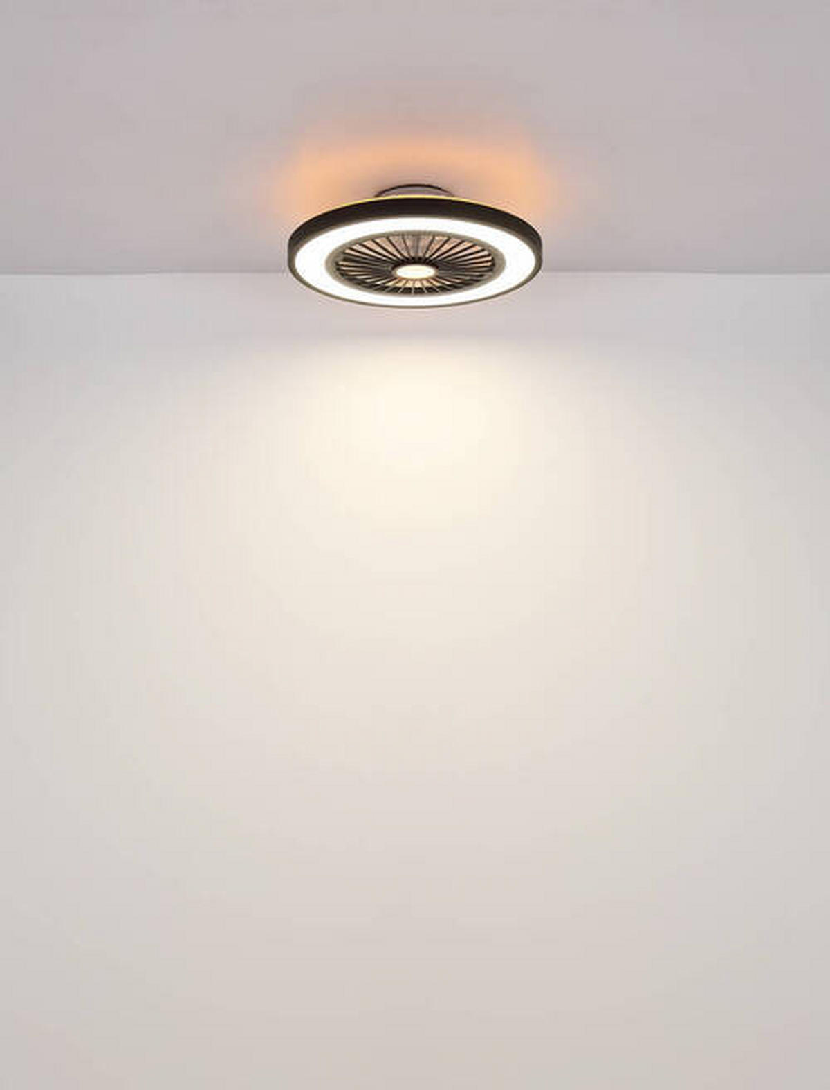 MENNYEZETI VENTILÁTOR - fekete/áttetsző, Konventionell, műanyag/fém (54/15,9cm) - Globo