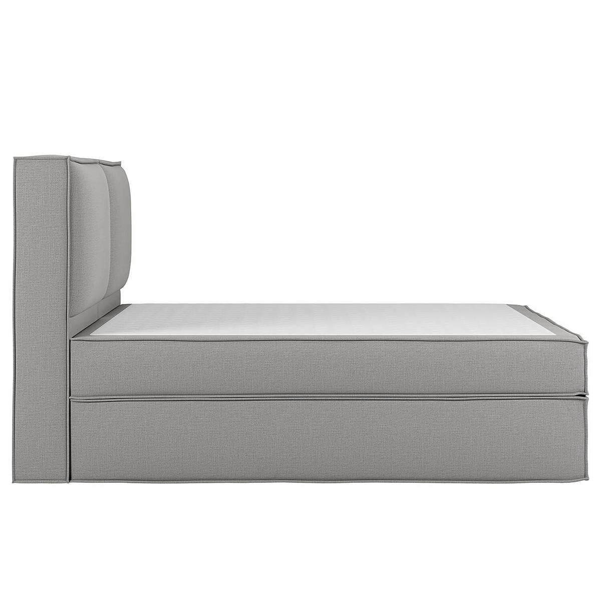 BOXSPRINGBETT 240/200 cm  in Hellgrau  - Hellgrau, Design, Textil (240/200cm) - home24