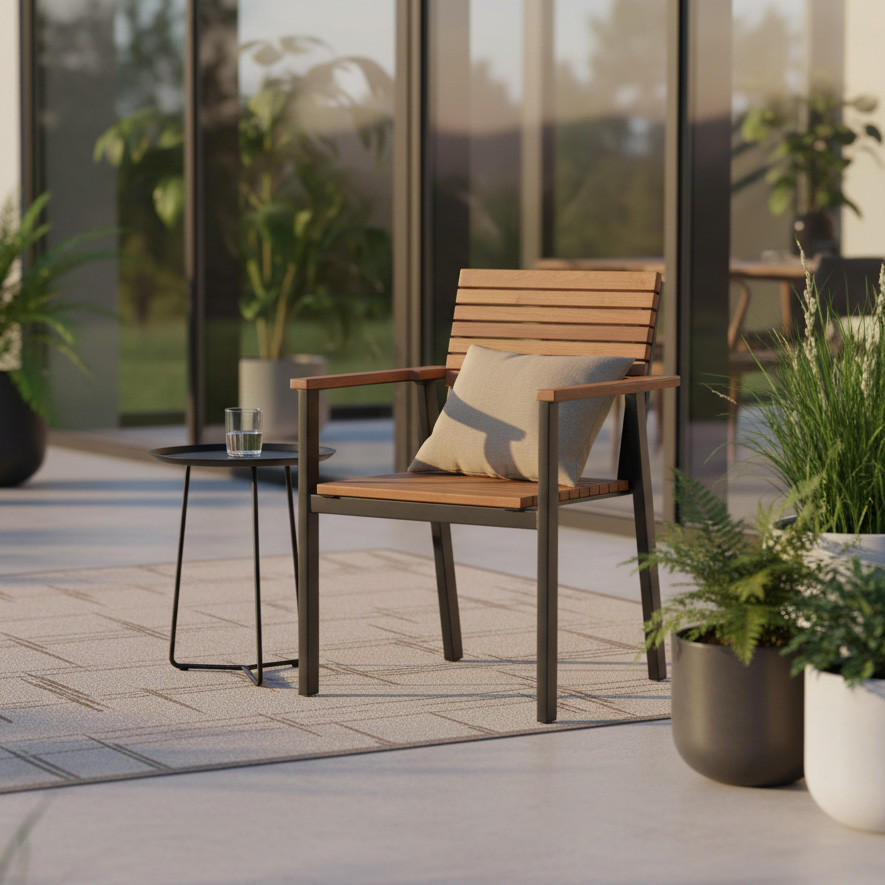 Siena Garden Stapelsessel Robinien 60x83x58.5 cm