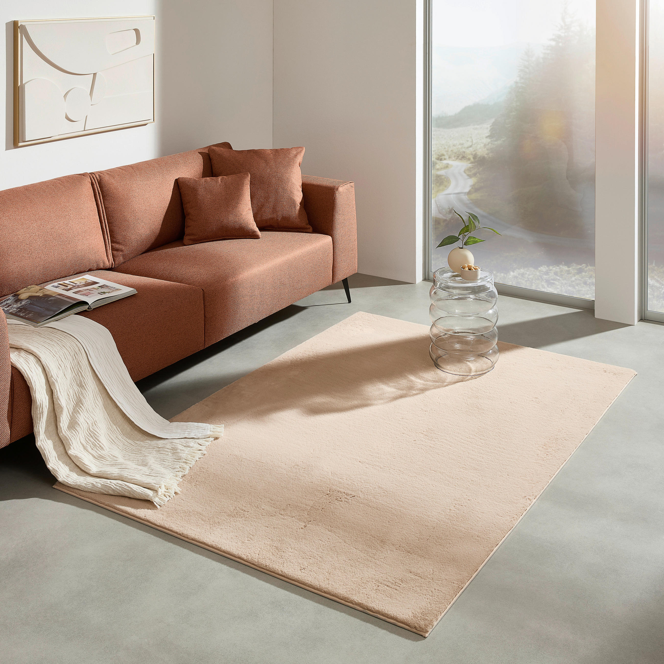 HOCHFLORTEPPICH 200/290 cm Sandfarben  - Sandfarben, Design, Textil (200/290cm) - Novel