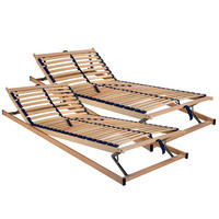 LATTENROSTSET 180/200 cm Kopfteil, Fußteil, Mittelzone verstellbar, Birke  - Birkefarben/Buchefarben, Basics, Holz/Kunststoff (180/200cm) - Sleeptex