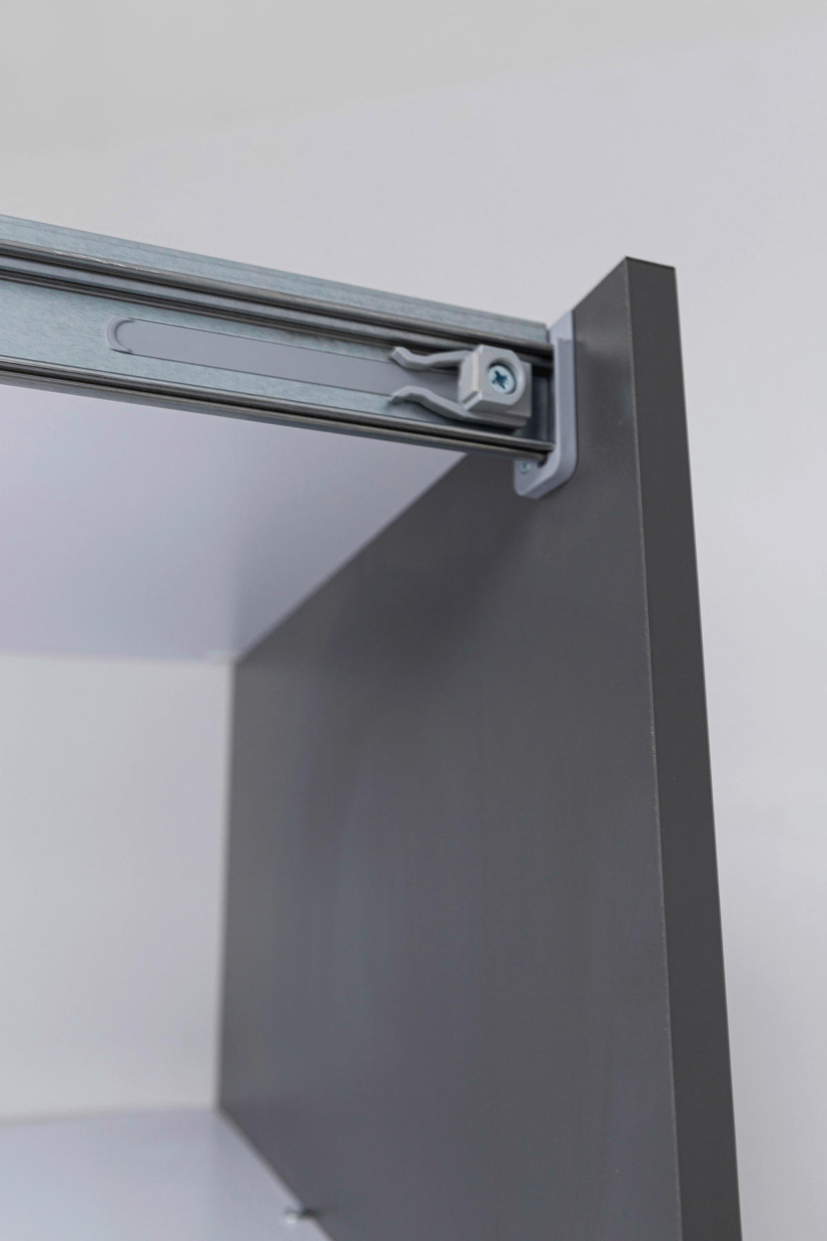 SCHIEBETÜRENSCHRANK 175/205/61,5 cm 2-türig Graphitfarben  - Graphitfarben/Schwarz, MODERN, Holzwerkstoff/Metall (175/205/61,5cm) - MID.YOU