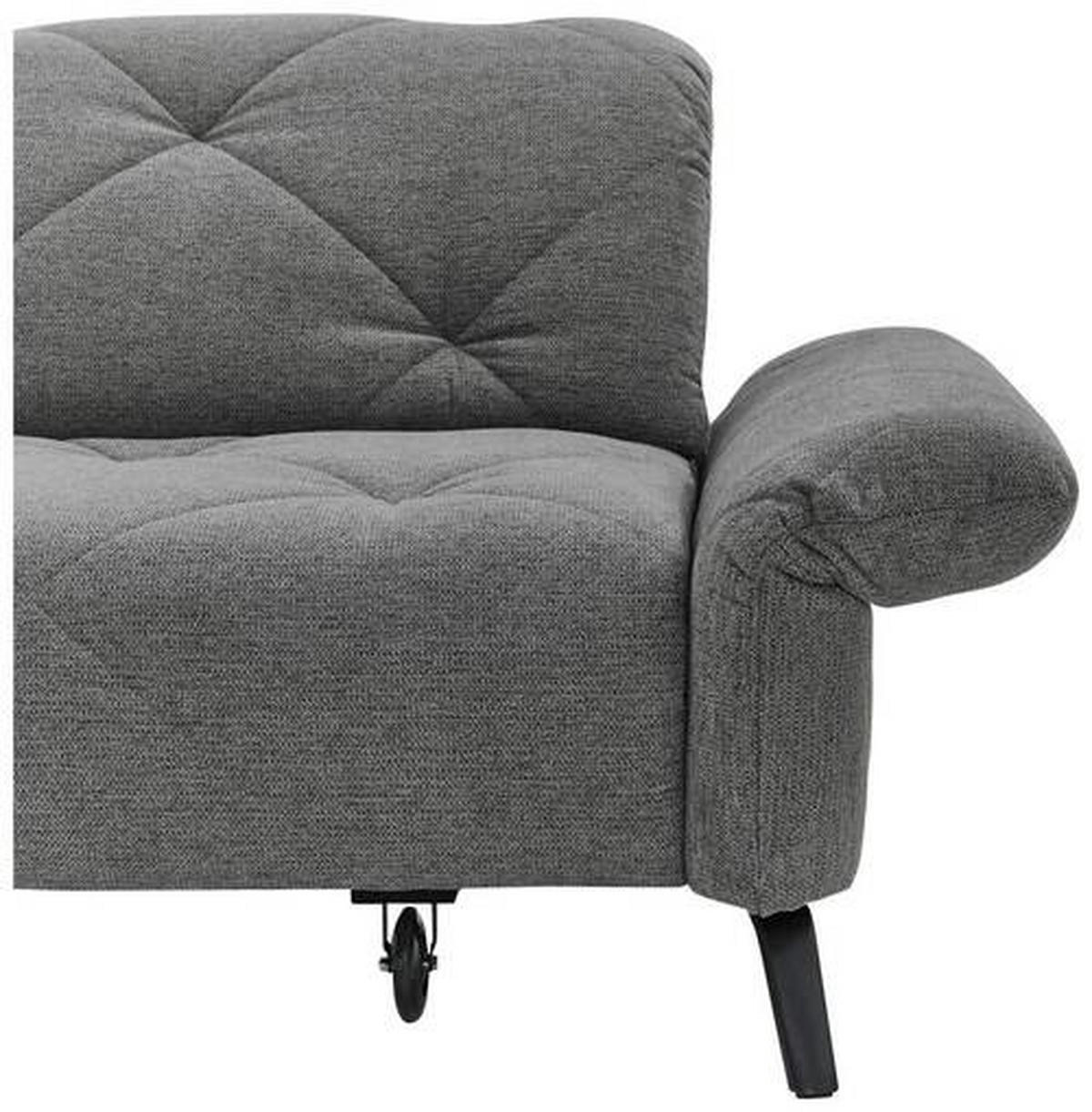 ECKSOFA in Webstoff Anthrazit  - Anthrazit/Schwarz, Design, Textil/Metall (173/244cm) - Moderano
