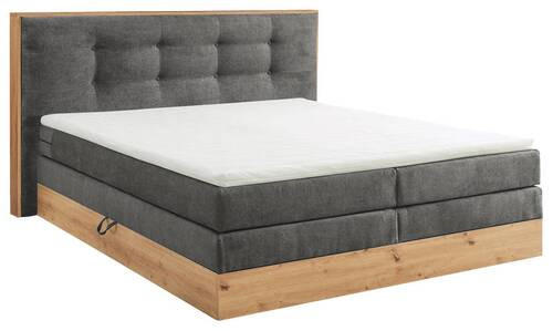 BOXSPRINGBETT 180/200 cm  in Anthrazit  - Anthrazit, MODERN, Holz/Kunststoff (180/200cm) - Livetastic