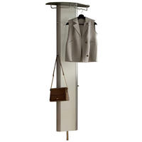 GARDEROBENPANEEL  in 63/192/26 cm  - Alufarben/Weiß, Design, Glas/Holzwerkstoff (63/192/26cm) - Moderano