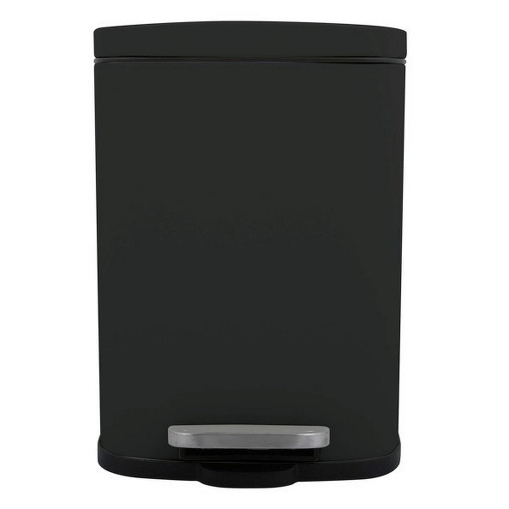 Treteimer Akira 12l Schwarz Metall Lbh: 28x19,3x37,9 Cm