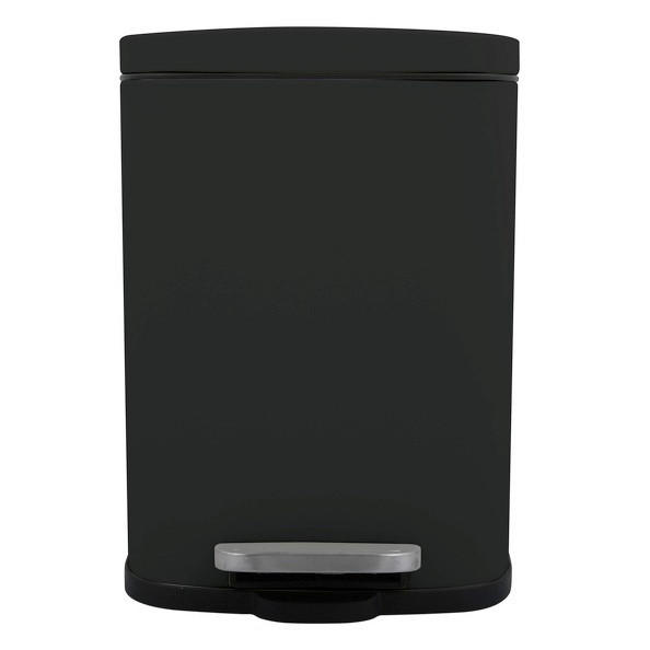 Treteimer Akira 12l Schwarz Metall Lxbxh: 28x19,3x37,9 Cm