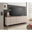 TV-ELEMENT Schwarz, Kaschmir  220/70/38 cm  - Kaschmir/Schwarz, MODERN, Holzwerkstoff/Metall (220/70/38cm) - Carryhome