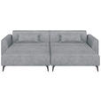 BIGSOFA  in Chenille Grau  - Hellbraun/Schwarz, MODERN, Textil/Metall (300/80/190cm) - Carryhome