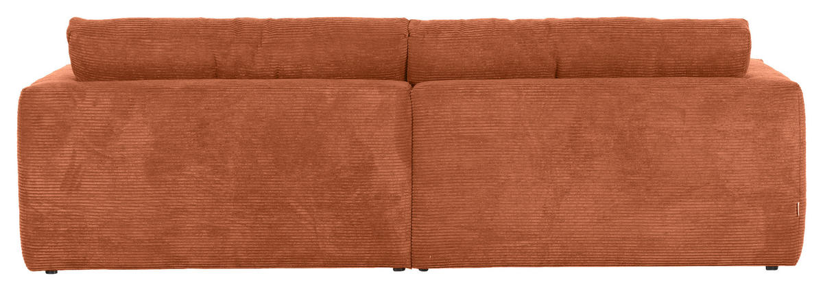 NAGY KANAPÉ textil rozsdavörös  - fekete/rozsdavörös, Konventionell, műanyag/textil (260/66/115cm) - MID.YOU