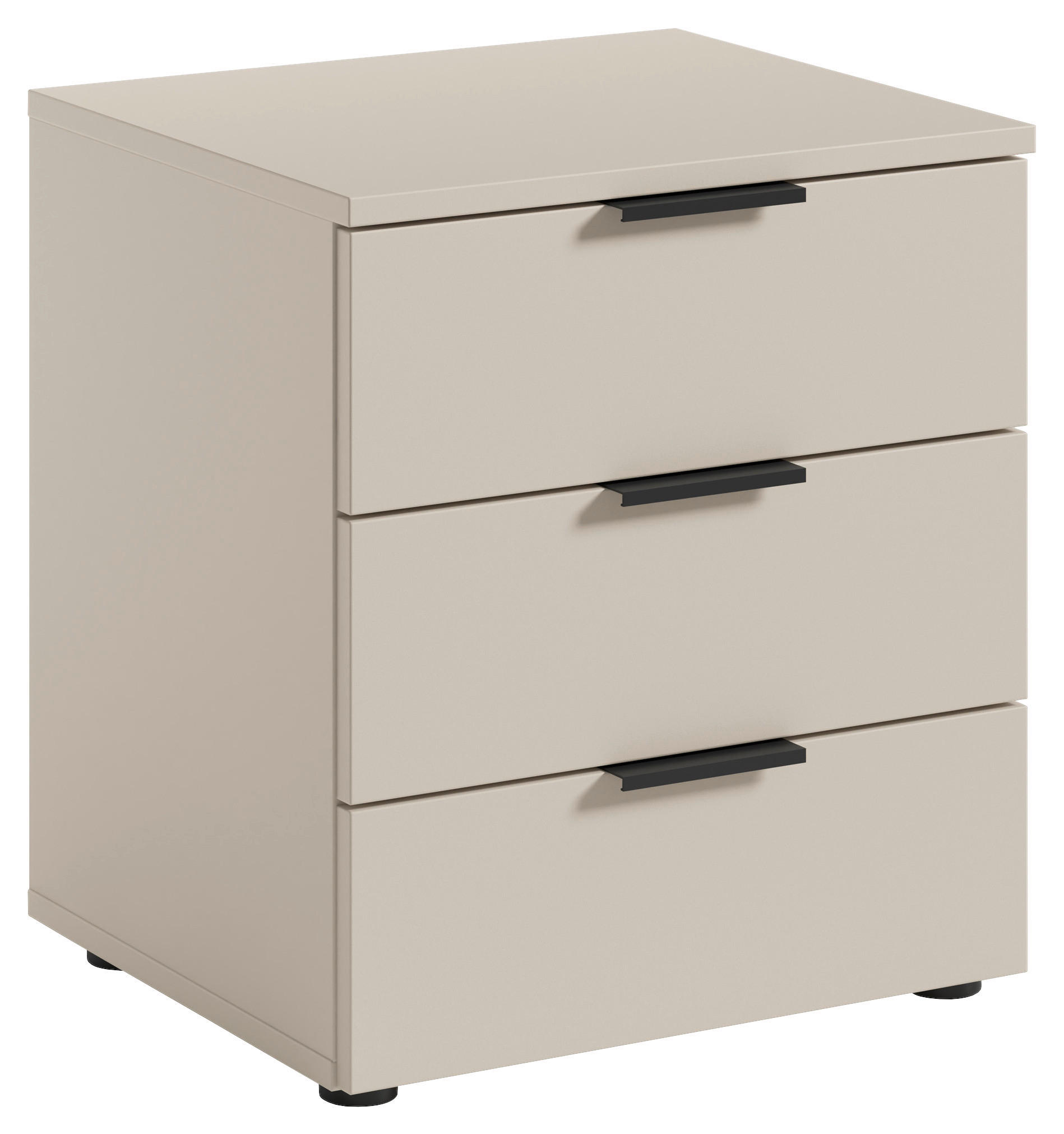 NACHTSCHRANK 45/51/40 cm  - Kaschmir/Schwarz, Basics, Holzwerkstoff/Kunststoff (45/51/40cm) - Carryhome