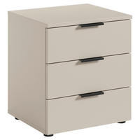 NOČNÝ STOLÍK, 45/51/40 cm - čierna/kašmírová, Basics, kompozitné drevo/plast (45/51/40cm) - Carryhome