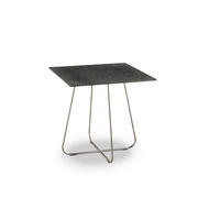 POMOĆNI STOLIĆ  metal, staklo   - Design, staklo/metal (42/43/42cm)