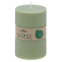 STUMPENKERZE  - Salbeigrün, Basics, Naturmaterialien (6,8/10cm) - Steinhart