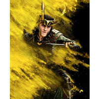 FOTOTAPETE LOKI YELLOW DUST  - Gelb/Schwarz, Design, Textil (200/250cm) - Marvel