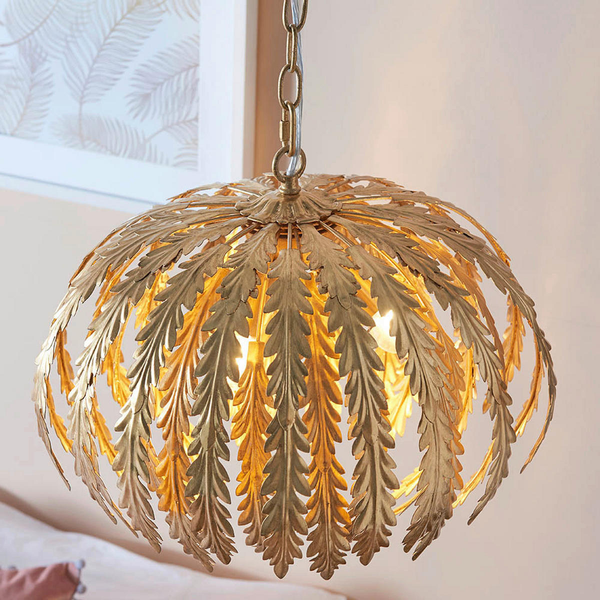 PENDELLEUCHTE 45/140.5 cm  - Goldfarben, Design, Metall (45/140.5cm) - ENDON