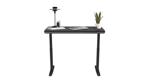 SCHREIBTISCH höhenverstellbar  - Schwarz, Design, Holzwerkstoff/Kunststoff (140/70/73-118cm) - Novel