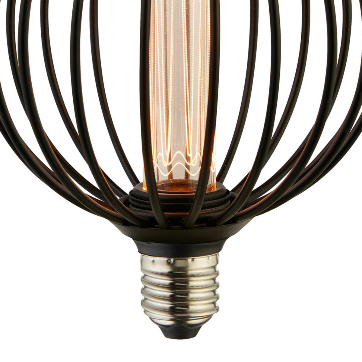 LED-LEUCHTMITTEL   E27 4 W 120 lm  - Schwarz, Design, Glas/Metall (12.5/16cm) - Searchlight