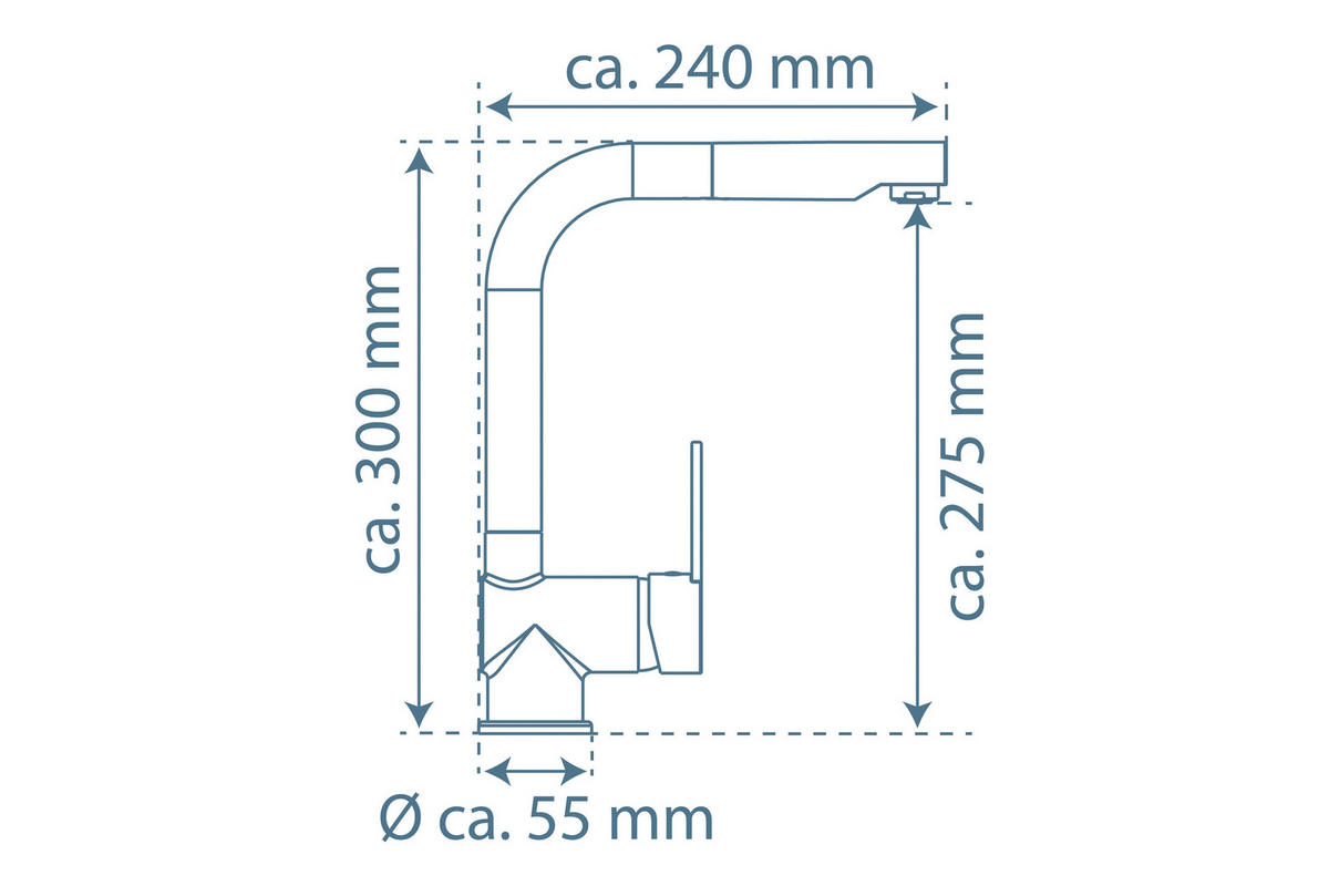 KÜCHENARMATUR 79760  - Schwarz, Basics, Metall (11,3/30/24cm) - Schütte