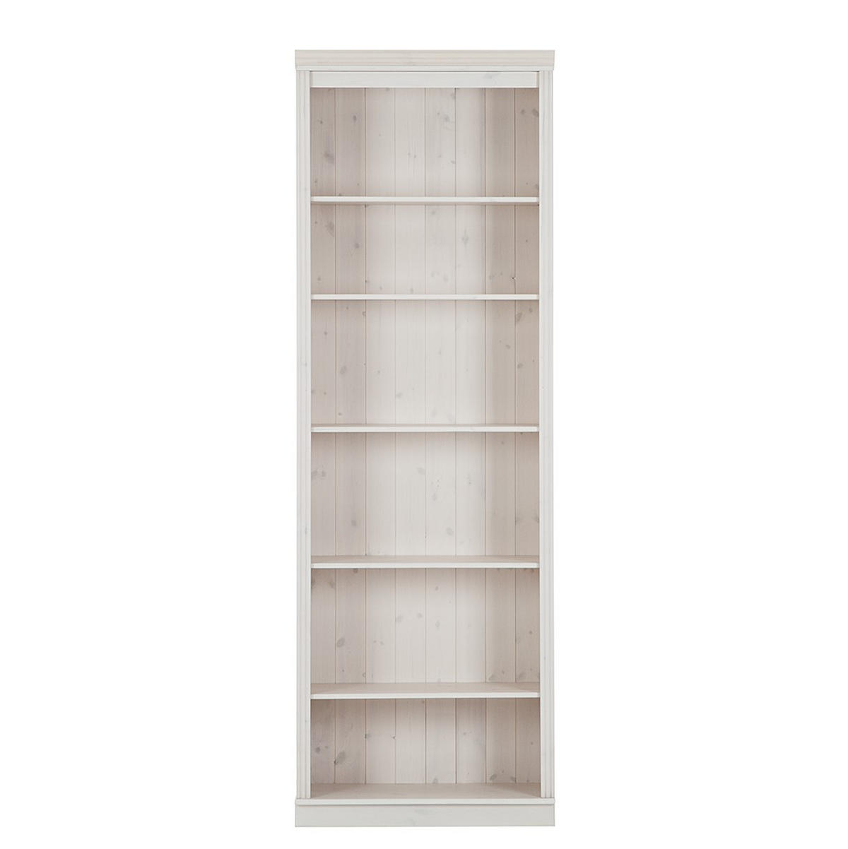 REGAL Kiefer massiv Weiß, Kieferfarben  - Weiß/Kieferfarben, Design, Holz (74/223/37cm) - Livetastic