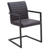ARMLEHNSTUHL  in Stahl  - Schwarz/Grau, Design, Textil/Metall (54/86/63cm) - Livetastic