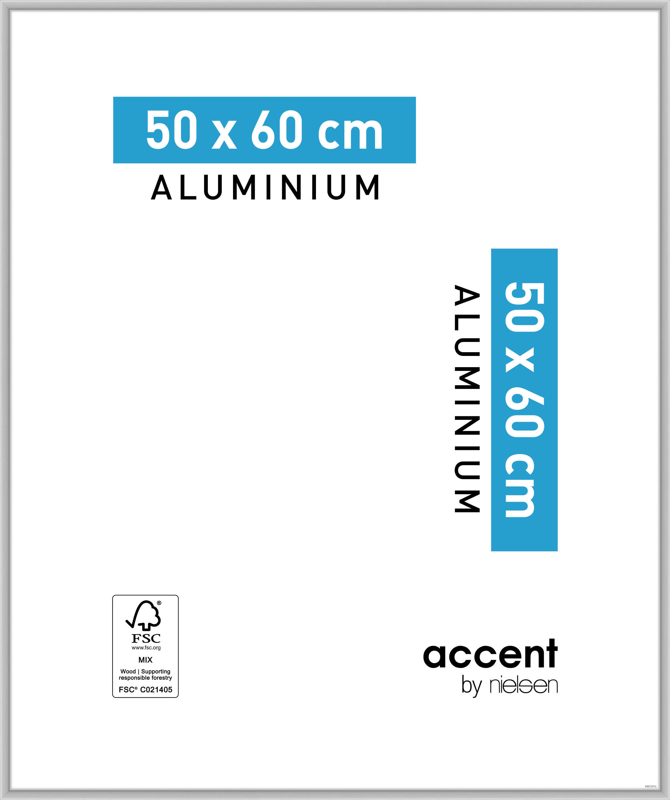 BILDERRAHMEN - Silberfarben, Basics, Glas/Metall (50/60cm) - Nielsen