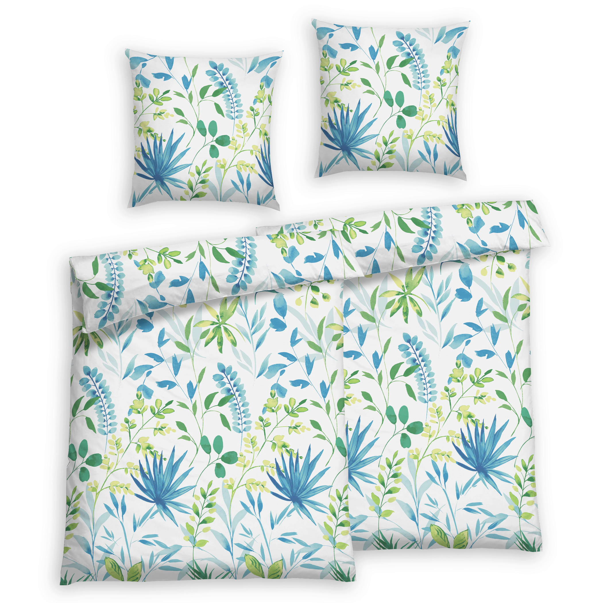 Bettwäsche 2er Set 4-teilig Seersucker 135/200 cm  - Blau, Design, Textil (135/200cm) - Florella