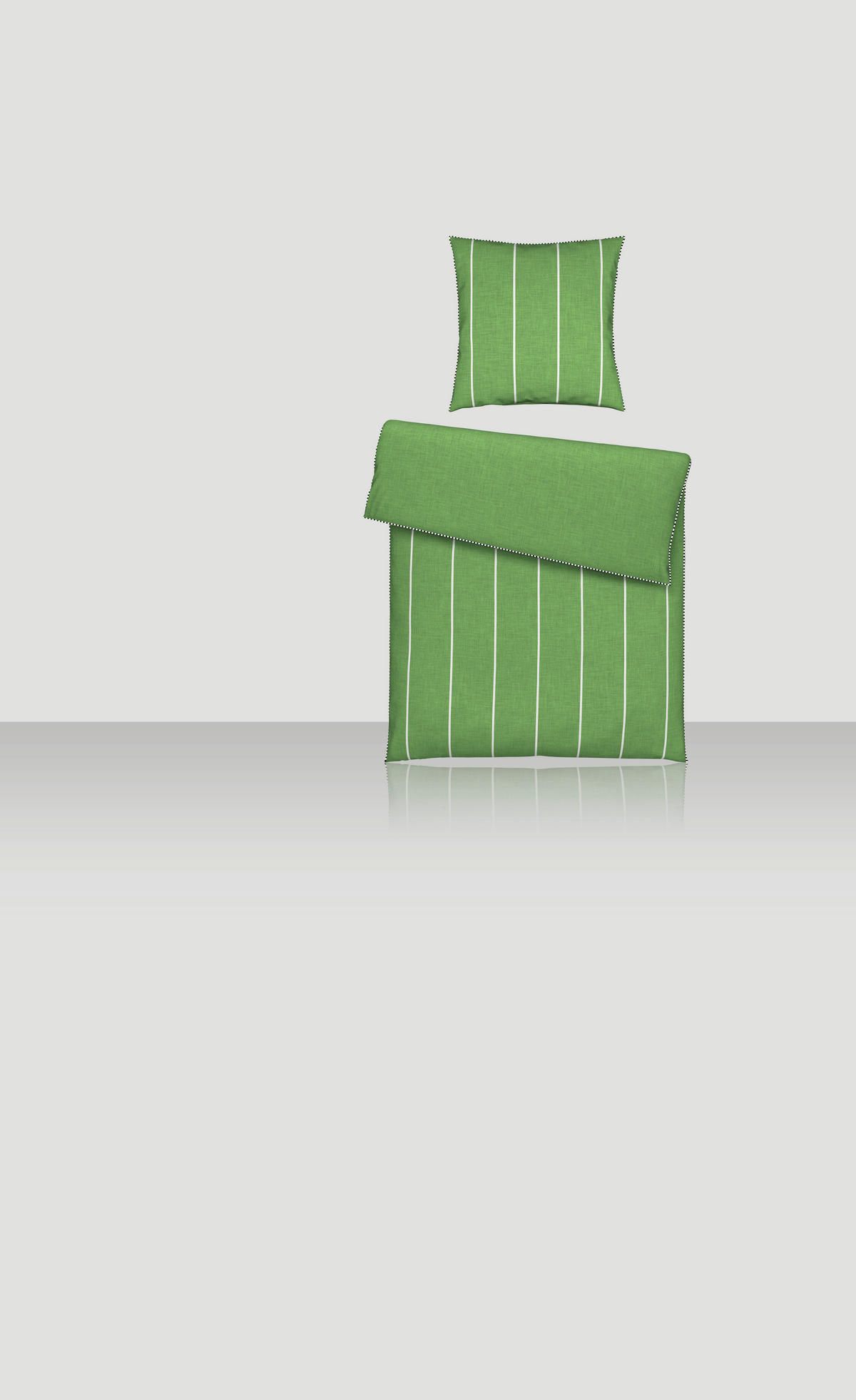 WENDEBETTWÄSCHE Crest Renforcé 135/200 cm  - Grün, Textil (135/200cm) - Novel