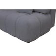 BOXSPRINGSOFA in Chenille Grau  - Schwarz/Grau, MODERN, Kunststoff/Textil (210/72/105cm) - Cantus