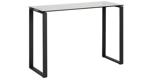 KONSOLENTISCH in Metall, Glas 110/40/76 cm - Hellgrau/Schwarz, Trend, Glas/Metall (110/40/76cm) - Ambia Home