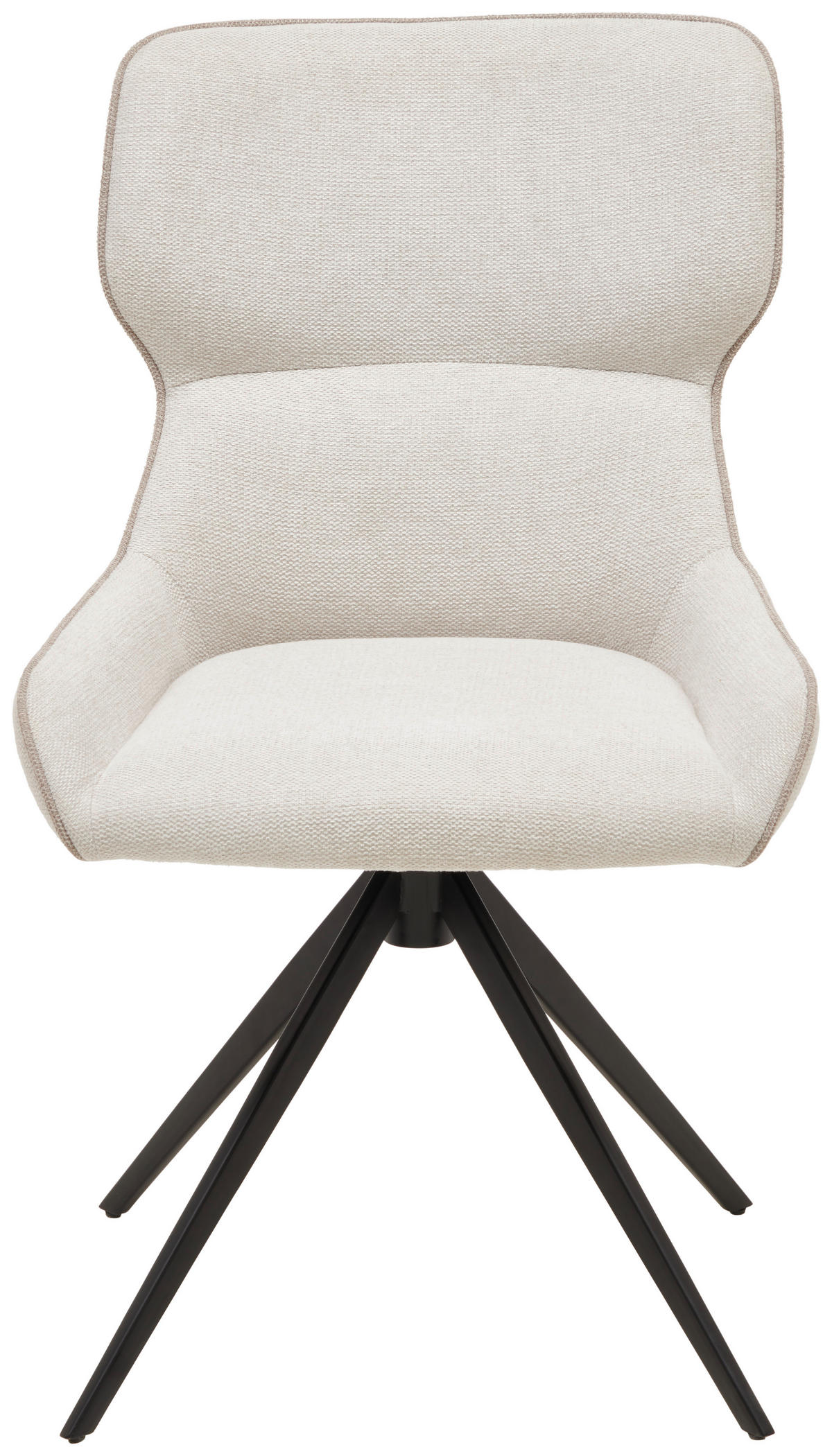 STUHL - Beige/Schwarz, MODERN, Textil/Metall (54/89/62,5cm) - Livetastic