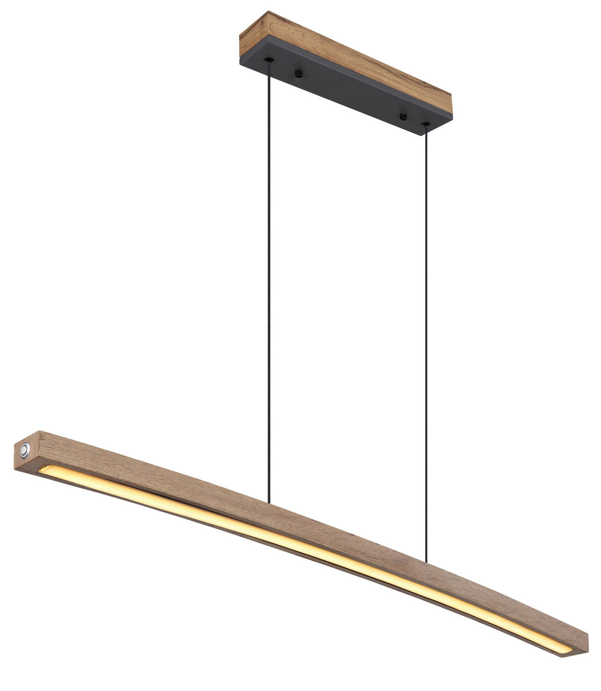 LED-HÄNGELEUCHTE 100/7/120 cm  - Dunkelbraun/Opal, KONVENTIONELL, Holzwerkstoff/Kunststoff (100/7/120cm) - Globo