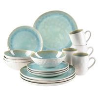 KOMBISERVICE Frozen 16-teilig  - Grün, Basics, Keramik (34,7/32/35cm) - Mäser
