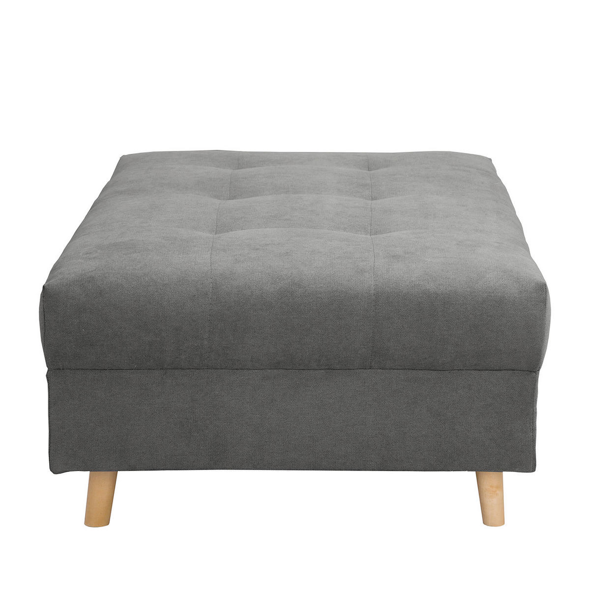 ECKSOFA inkl. Hocker Ariella Dunkelgrau Mikrofaser  - Dunkelgrau/Naturfarben, Design, Holz/Textil (161/231cm) - Livetastic