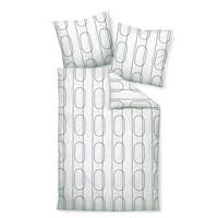 POSTELJINA 140/220 cm  J.D.  - bijela/siva, Konvencionalno, tekstil (140/220cm) - Janine