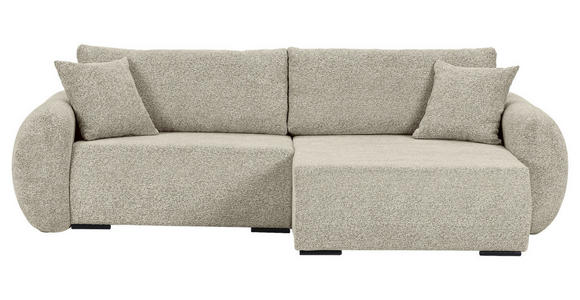 ECKSOFA Mintgrün Flachgewebe Zierkissen, Rückenkissen, Bettkasten, Schlaffunktion, Rücken echt, Liegefläche im Originalstoff  - Schwarz/Mintgrün, KONVENTIONELL, Kunststoff/Textil (250/145cm) - Carryhome